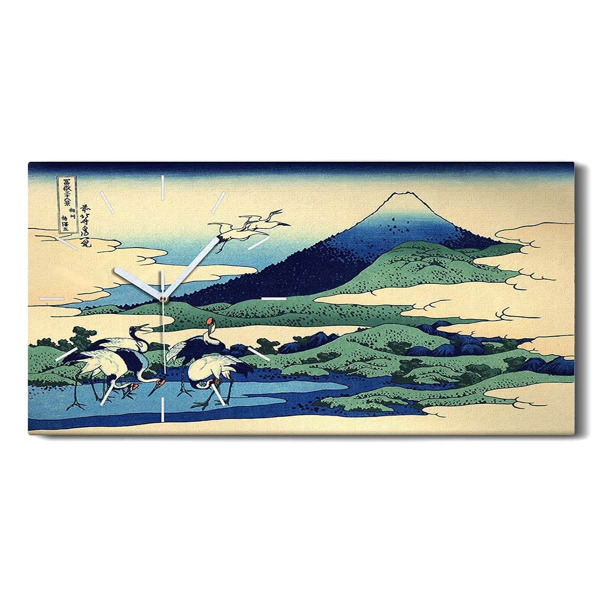 Horloge sur toile 60x30cm pour créer une ambiance zen et poétique de Sagami