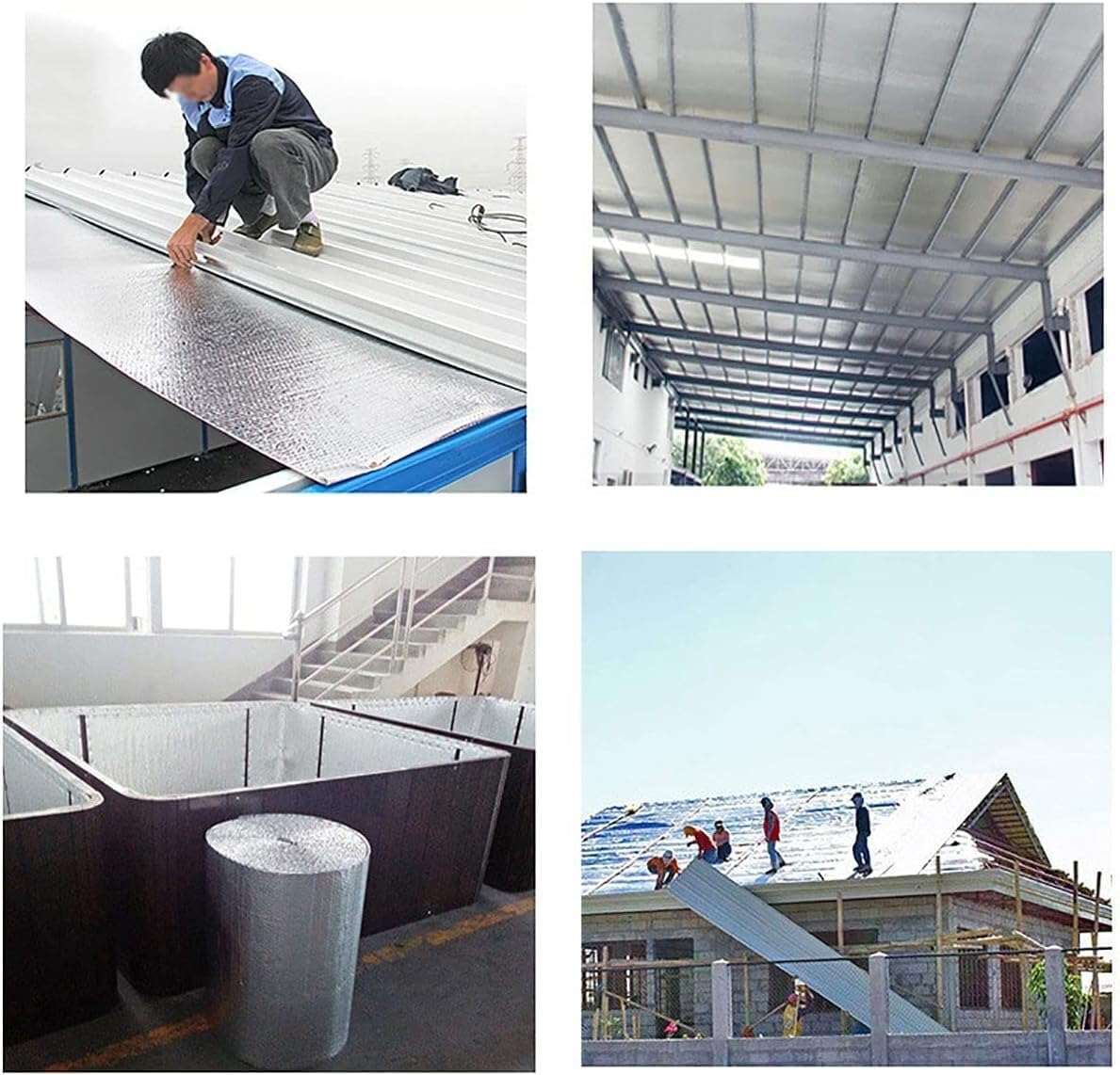 Insulation Foils Double Bubble Insulation Foils Reflective Insulation for Roofs, Walls, Floors and Garages(2x15m)