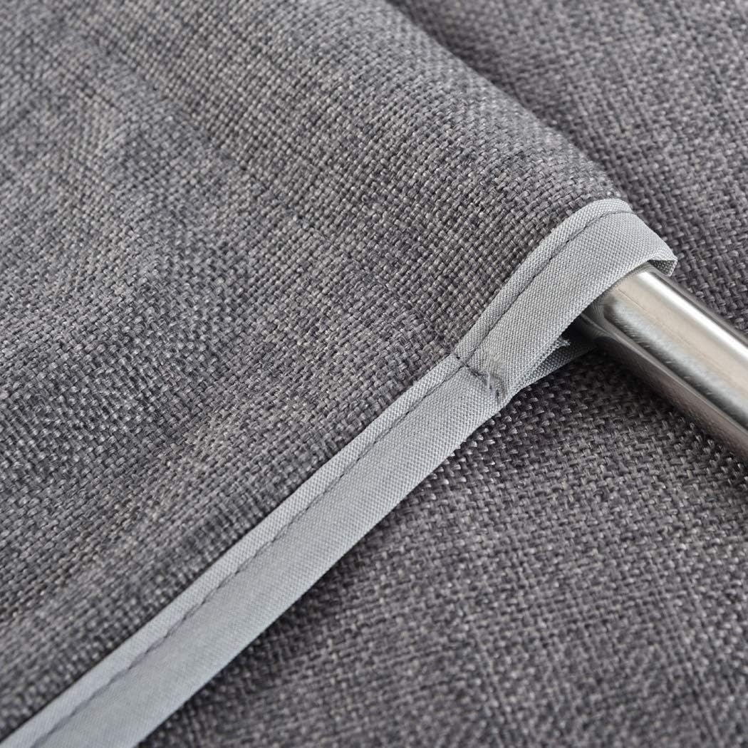 Kotile Grey Sofa Couch Chair Armrest Organizer for TV Remote Control, Cell Phone, Book, Pencil, Kotile Space Saver Organizer Non-Slip Coating Back Layer Linen Look Covered Edge Design