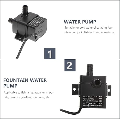 Miniatura 4 de Mini Brushless DC Water Pump for Fish Tanks and Fountains Quiet Submersible Compact Pump with Lift for Aquarium Pet Drinking Fountains Computer
