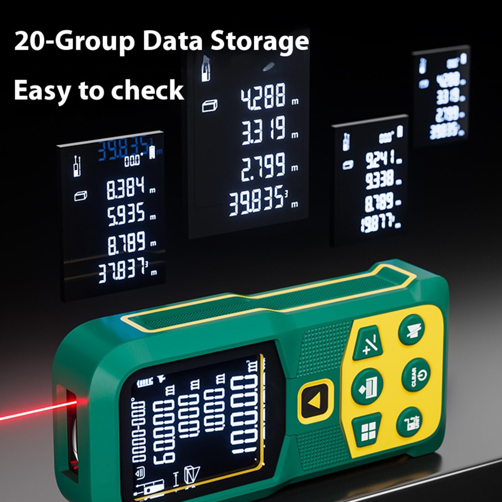 Ransfinder portátil Rangefinder Multifuncional Medidos Digitales Modos de medición múltiples Rango preciso Adecuado para la Industria, Caza
