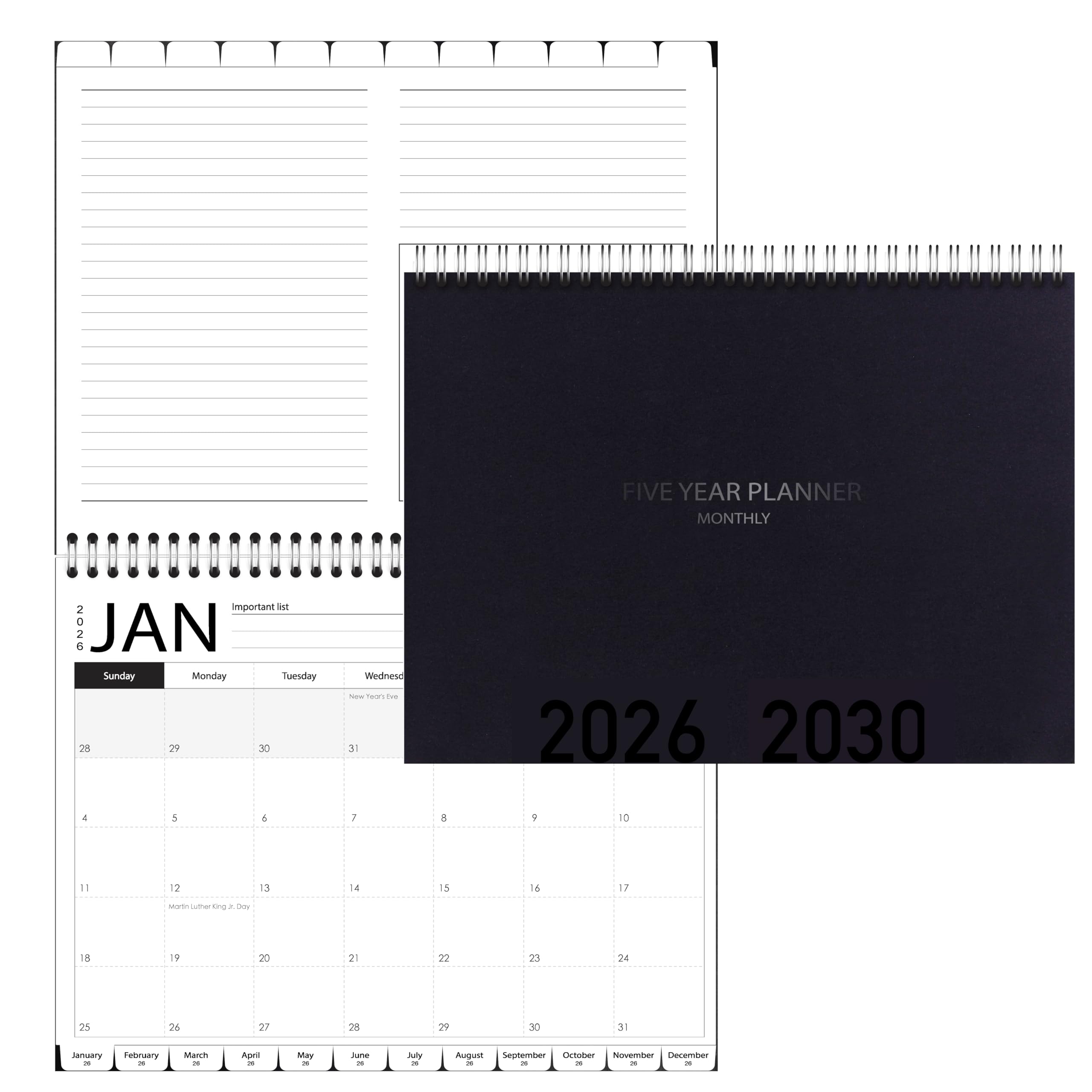 Amazon.co.jp: 5-Year Calendar Planner, 2024-2028 Monthly Schedule