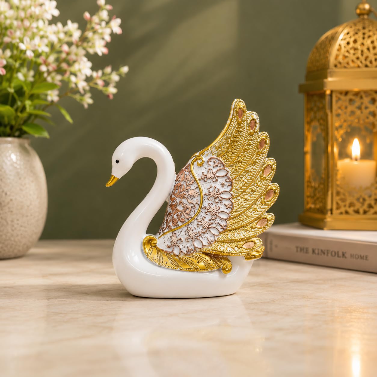 Elegant Swan Statues - Luxury Home Decor -4