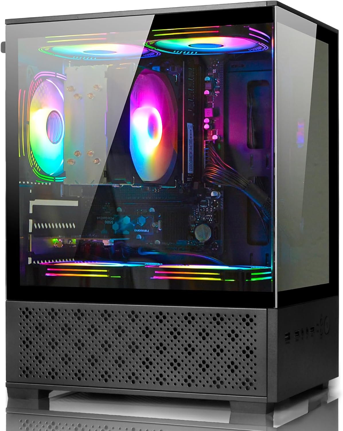 71vr8MOUt2L._AC_SL1500_ LXZ Desktop PC AMD Ryzen 7-5700G 8 core 3.9GHz, 16G DDR4 RAM, 512GB NVME SSD, Tower Computer with 400W Power Supply for Home and Office (Black)