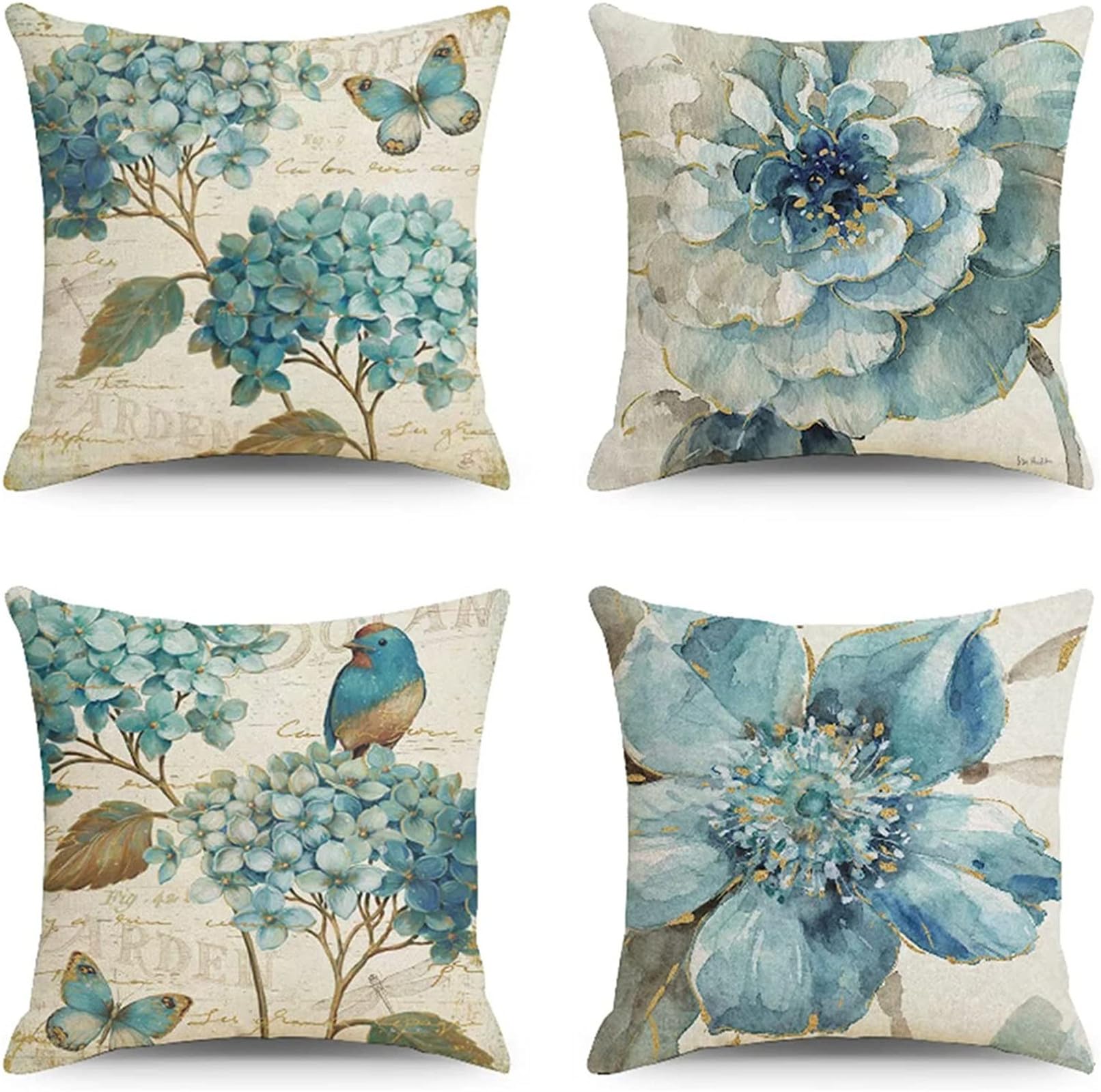 Housses de coussin 50x50 vintage fleurs pour sublimer votre salon et vos chaises de jardin