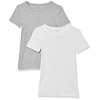 Amazon Essentials T-Shirt Girocollo a Maniche Corte Slim Donna