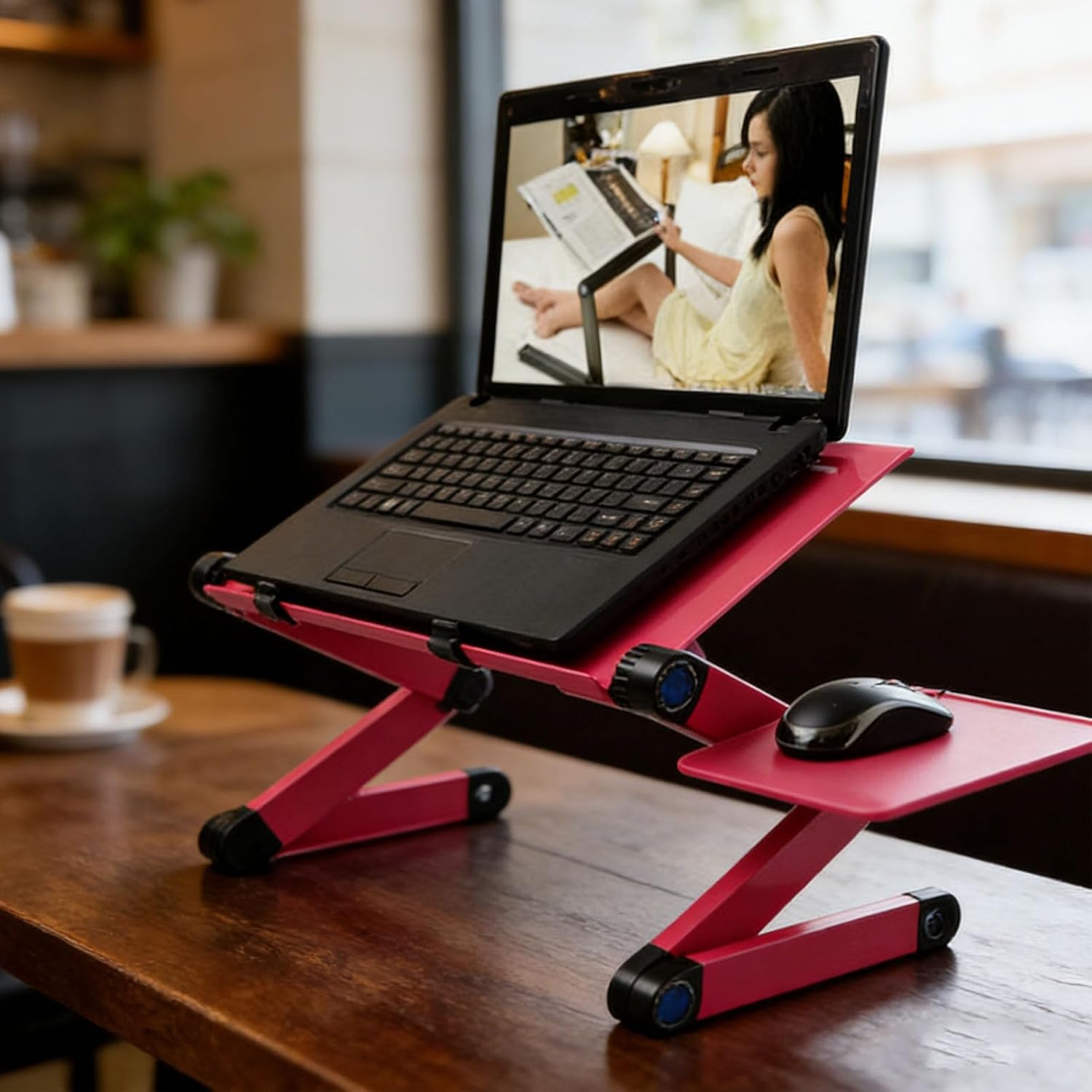 Adjustable Laptop Stand, Portable Laptop Riser Aluminum Laptop Stand Ergonomic Computer Notebook Stand Holder for Desk