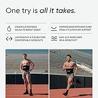 Vista 4 de Sports Research Sweet Sweat - Faja reductora de cintura (serie core), banda de fitness para mejorar el sudor para mujeres y hombres