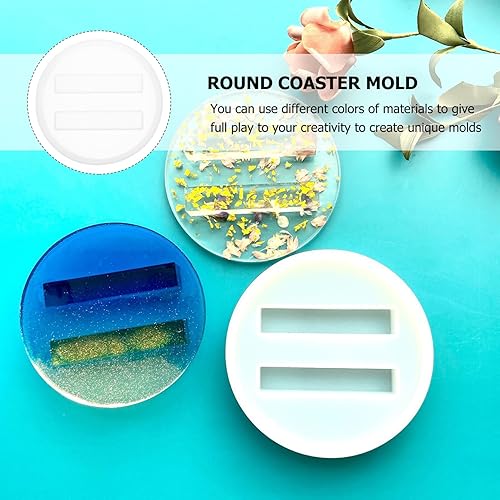 Miniatura 2 de 1 molde de silicona DIY para soporte de teléfono y posavasos, molde de fundición redondo versátil para manualidades creativas, alta flexibilidad y
