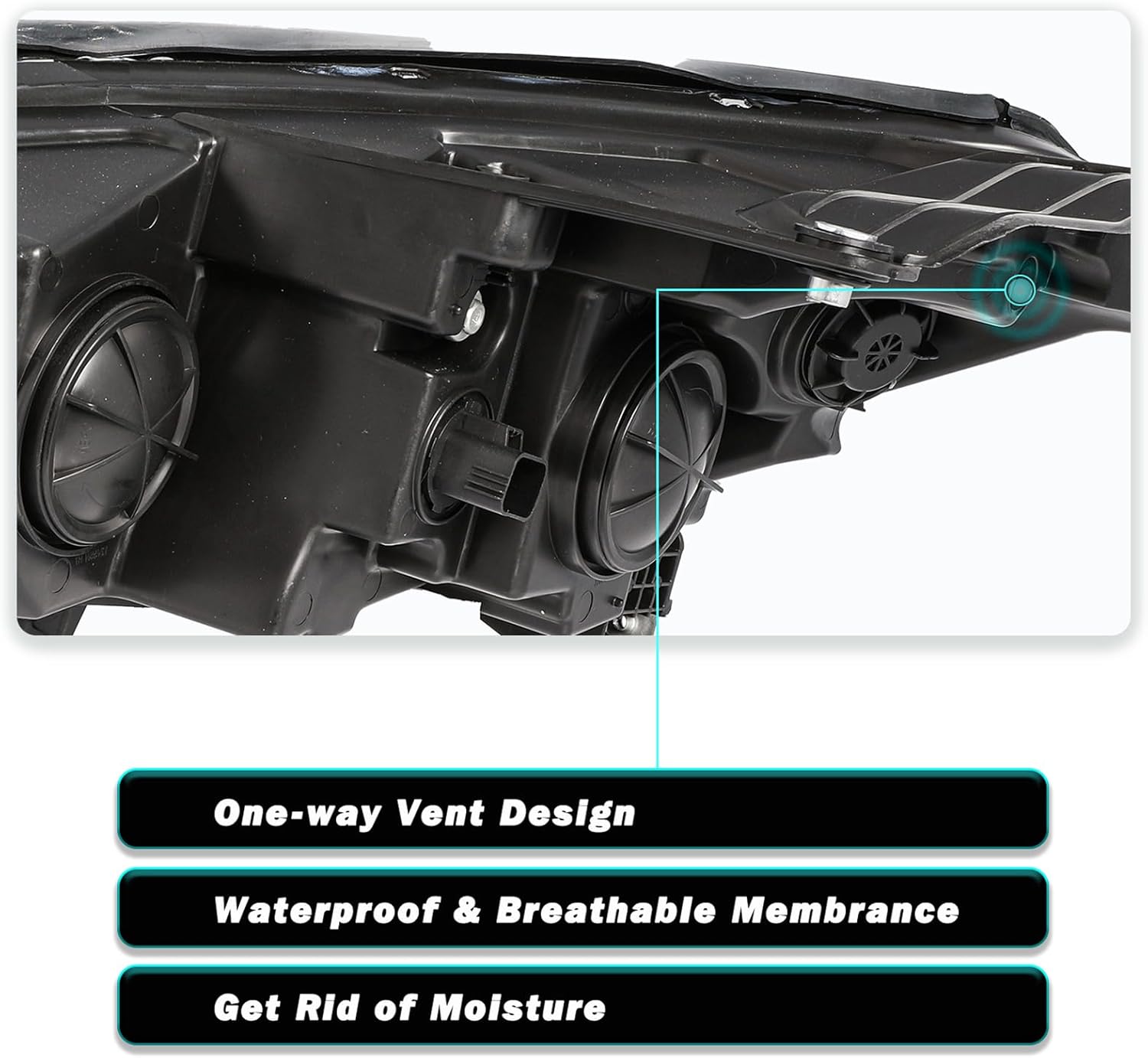 For 2013-2017 Chevy Traverse Headlight Assembly Halogen OE Style Replacement Factory Headlamp Front Lamps LH+RH with Bulbs