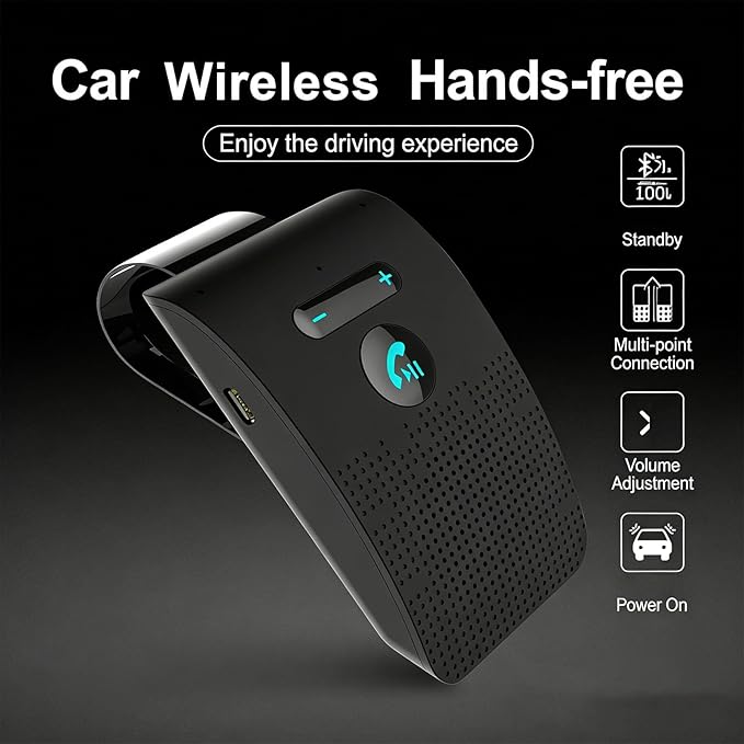 Kit Manos Libres Bluetooth para Auto Parlante con Sensor de Vibración miniatura 2