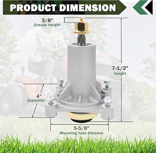 Miniatura 2 de CheeMuii 532187292 587125401 Husillos de cortacésped de repuesto para 187292 192870 567253301 587125401 587819701 532187292 apto para 42" 46" 48"