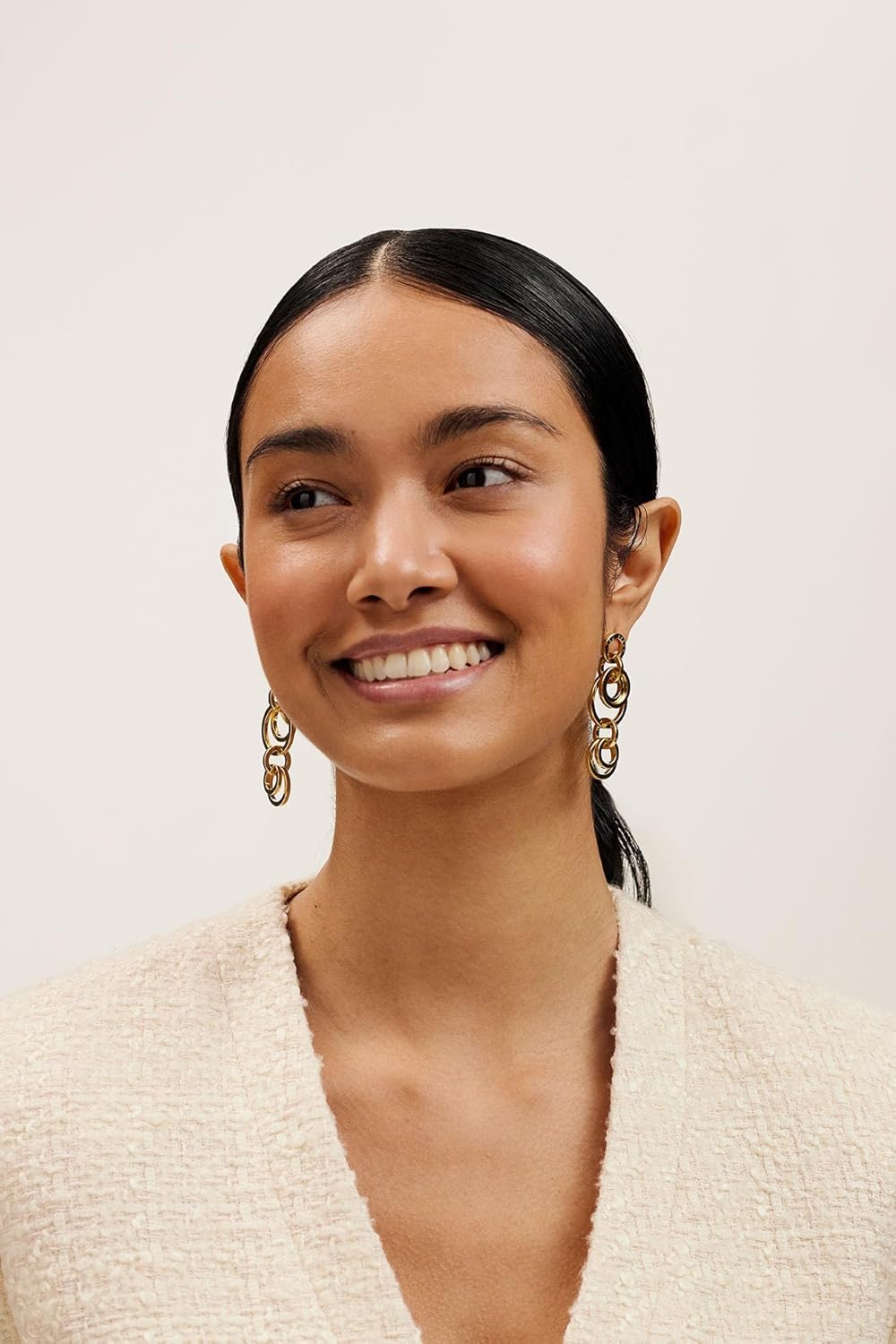 Ted Baker London Huliet Multi Hoop Drop Earrings For Women (Gold) - Image 4