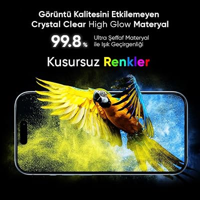 Minesk iPhone 12-12 Pro ile Uyumlu Hizalama Aparatlı ve Takılırken Camın Altında Kesinlikle Toz Bırakmayan Darbelere Karşı Ekstra Güçlü HD Ekran Koruyucu Cam (12-12 PRO)