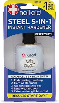 NAIL-AID Steel Instant Hardener, Clear, 0.55 Fluid Ounce