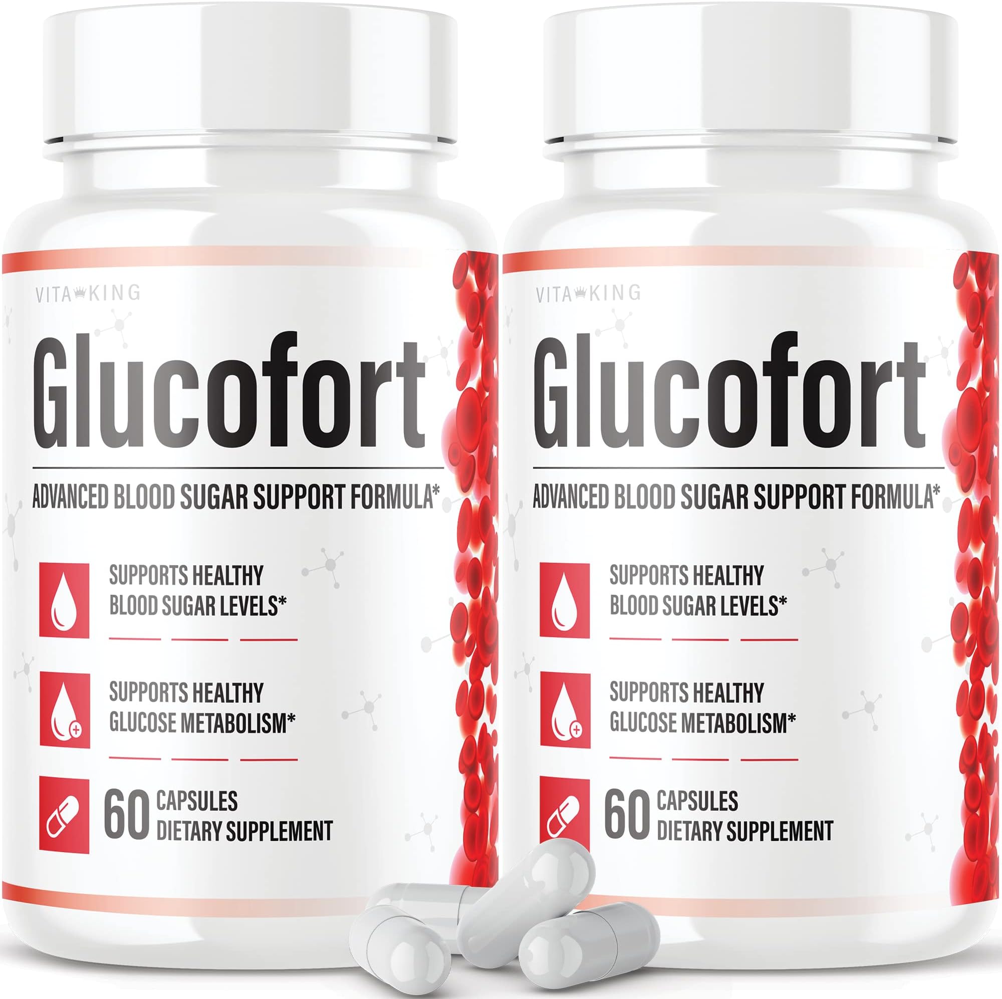 Vitaking (Official) Glucofort Supplement Support Glucofortal Formula Support (2 Pack)