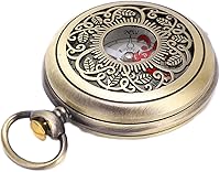 Vista 7 de Brújula de senderismo, a prueba de golpes, de latón, ligero, duradero, hueco, para campamento, accesorios de supervivencia, herramientas