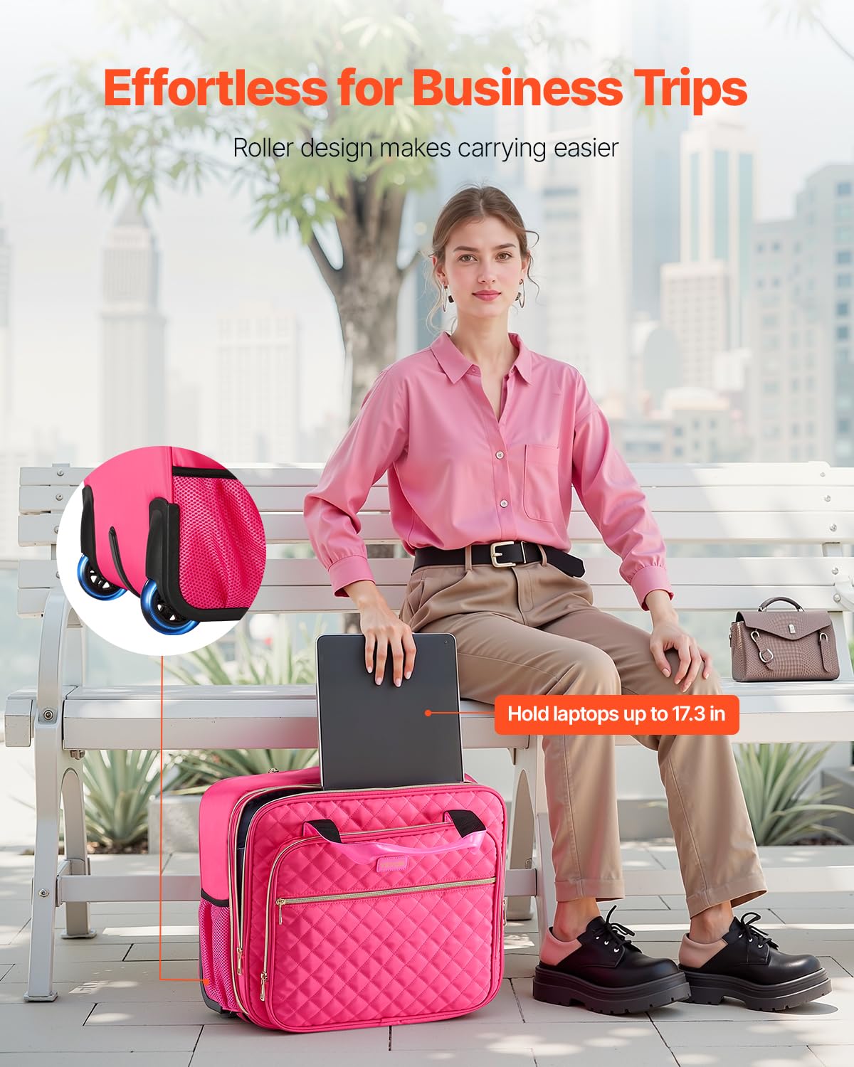 VEVOR Sac à roulettes pour ordinateur portable