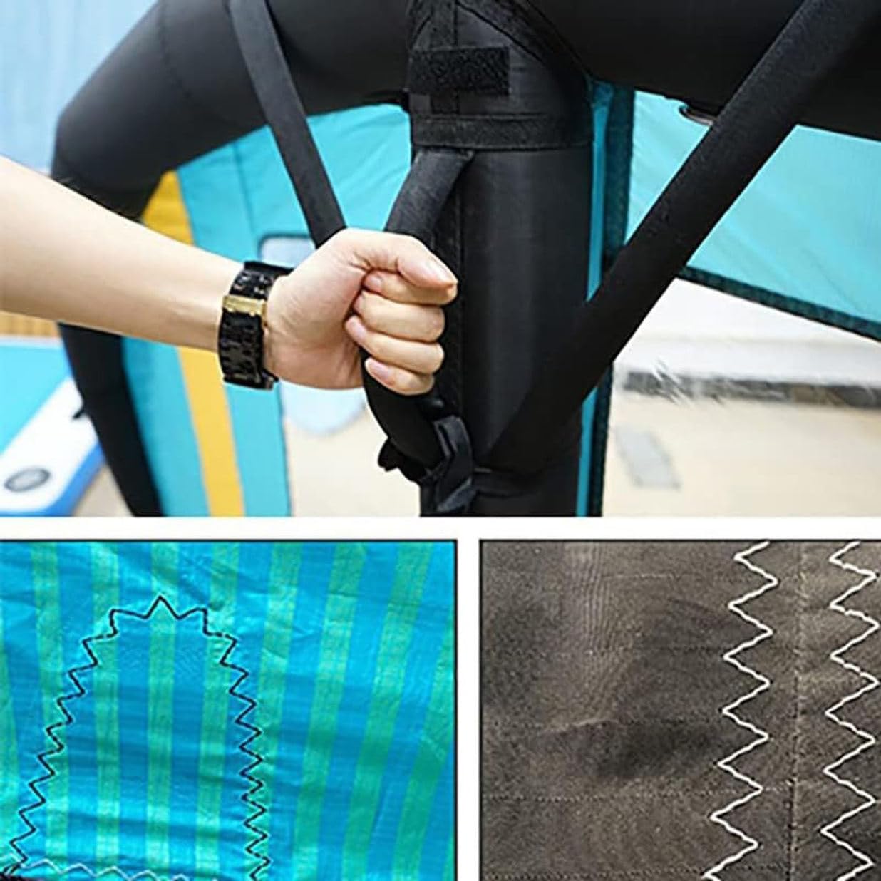 Aile De Planche à Voile Portative, Ailes Gonflables De Kitesurf En Aluminium Avec Fenêtre, Planche De Surf Gonflable Kitesurf Planche à Voile Pour Adulte Débutant Jouet De Jeu D'eau De Neige,5㎡