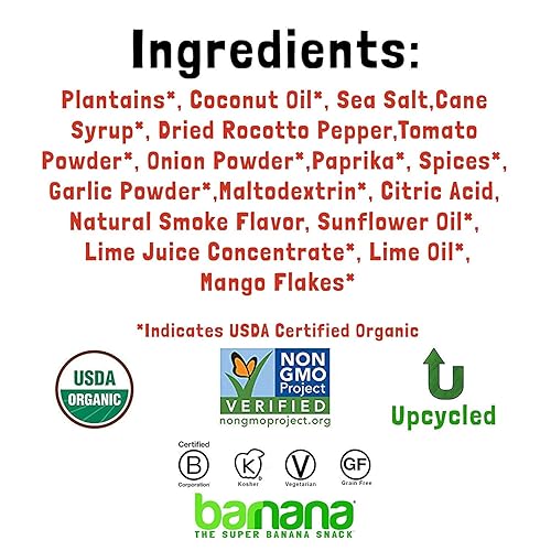 Miniatura 70 de Barnana Patatas fritas de plátano orgánicas, lima Acapulco, tamaño aperitivo, 2 onzas (paquete de 6) – Paleo, vegano, sin granos