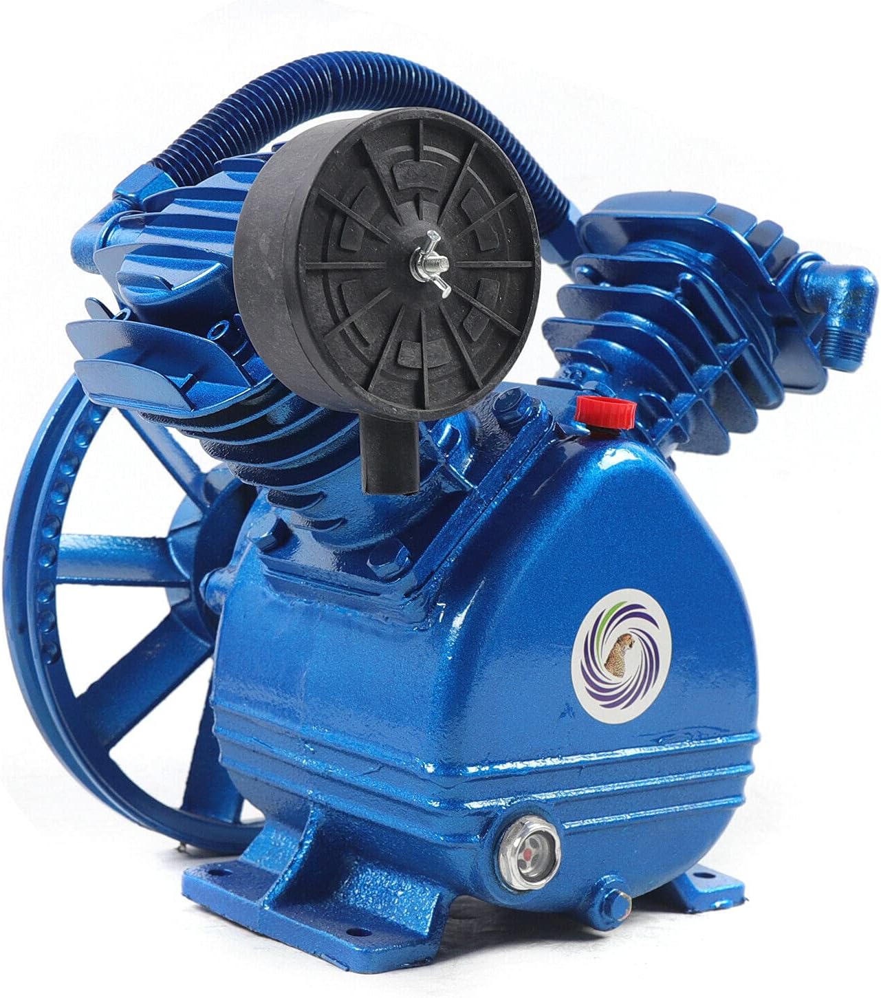 Air Compressor Pump Motor Head,3HP 175psi V Style 2 Cylinder Air Double Stage 2 Piston 8.8CFM Air Compressor Pump Motor Head