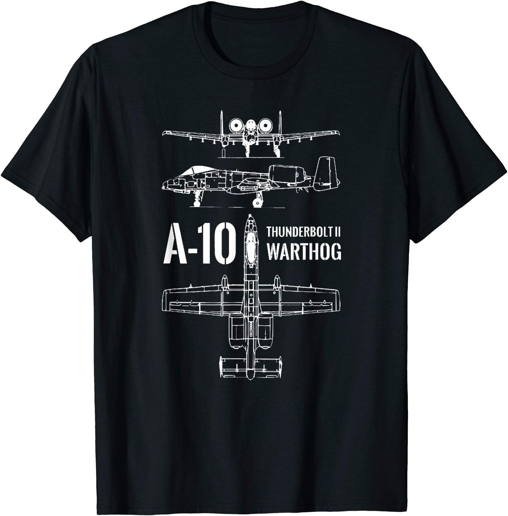 A-10 Blueprint - Thunderbolt Ii Warthog T-shirt Gift For Dad T-ShirtOEKO-TEX STANDARD 100