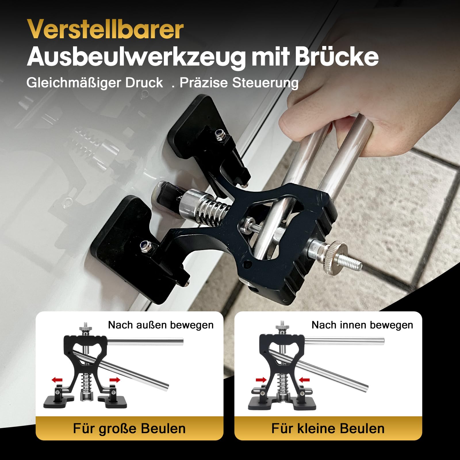 Kaltkleber Dellen Reparaturset Auto, Muss Nicht Erhitzt Werden Kaltkleber PDR Ausbeulwerkzeug Set lackfrei Dent Repair Kit Auto Reparatur Set 100% lackschonend für kleine & große Dellen,Hagelschäden