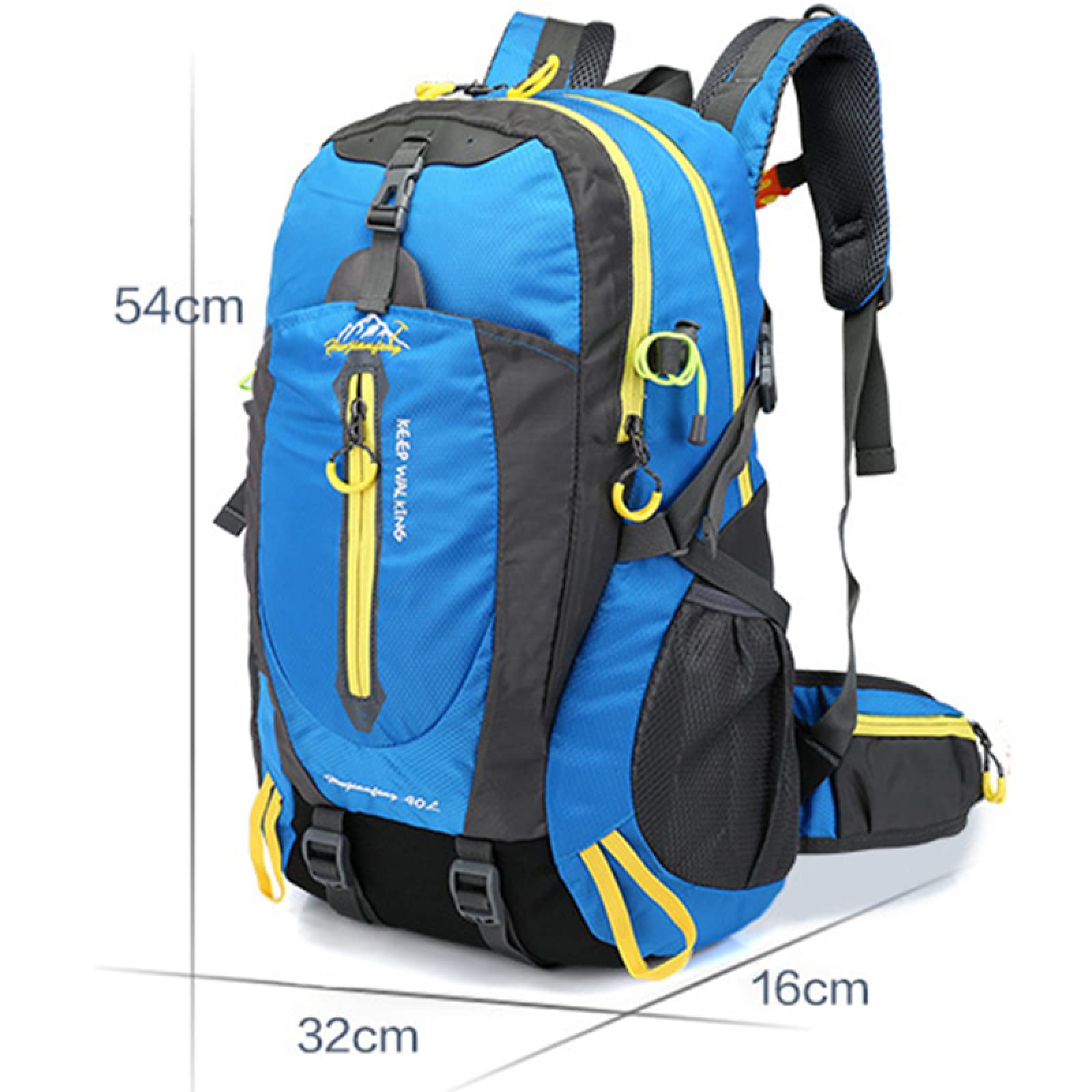 Mochila de viaje deportiva de senderismo de gran capacidad impermeable de 40L, bolsas de escalada al aire libre, mochila de camping unisex para hombres y mujeres
