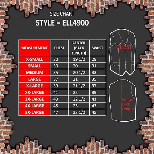 Miniatura 4 de Event Leather ELL4900 - Chaleco de piel para mujer "Love to Ride" negro con parches bordados y cordones laterales