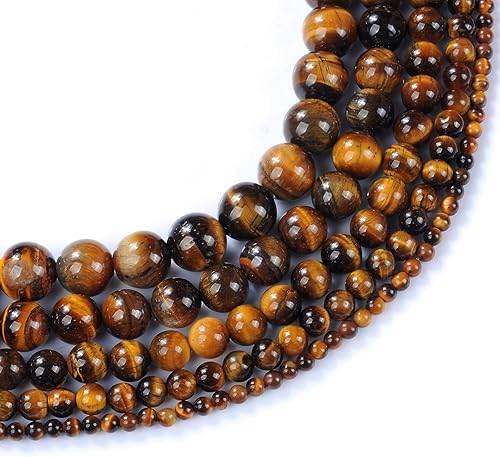 Cuentas de ojo de tigre amarillo de 0315in redondas suaves y naturales para hacer joyas regalos para familiares y amigos ojo de tigre amarillo 0315in