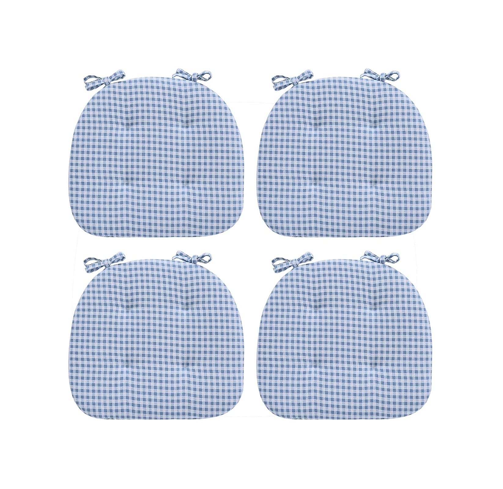 Coussin de chaise de qualité épaisse en coton et lin avec attaches de maintien