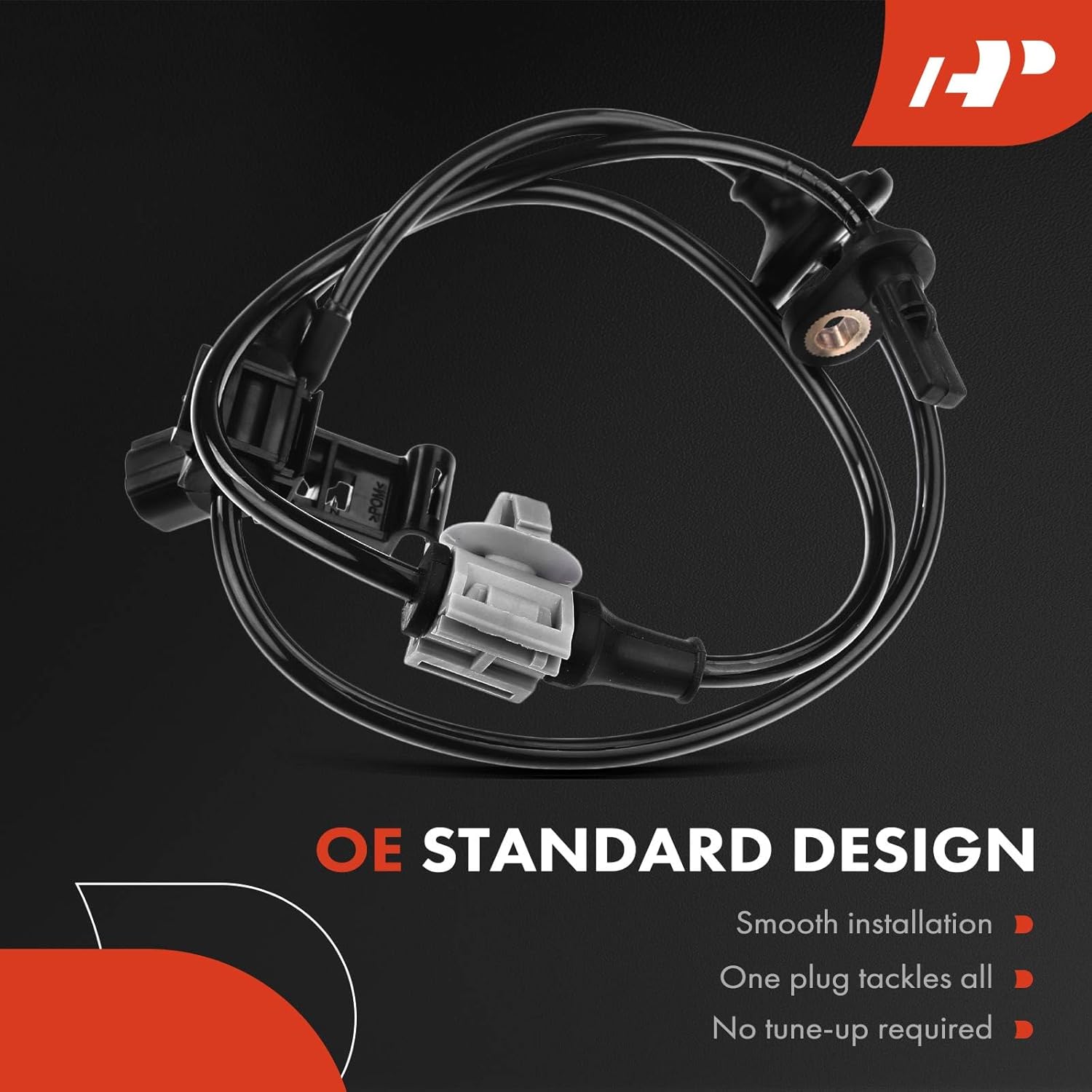 A-Premium ABS Wheel Speed Sensor Compatible with Honda Models - Odyssey 2007 2008 2009 2010, 3.5L, MPV - Front and Rear Side, 4-PC Set, Replace# 57455SHJA02, 57475SHJA05