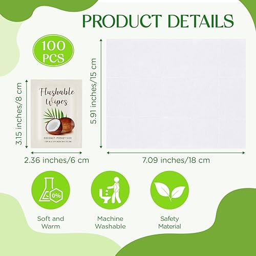 Miniatura 2 de 100 toallitas desechables envueltas individualmente, toallitas de mano individuales a granel, toallitas de viaje de tamaño bolsillo, toallitas