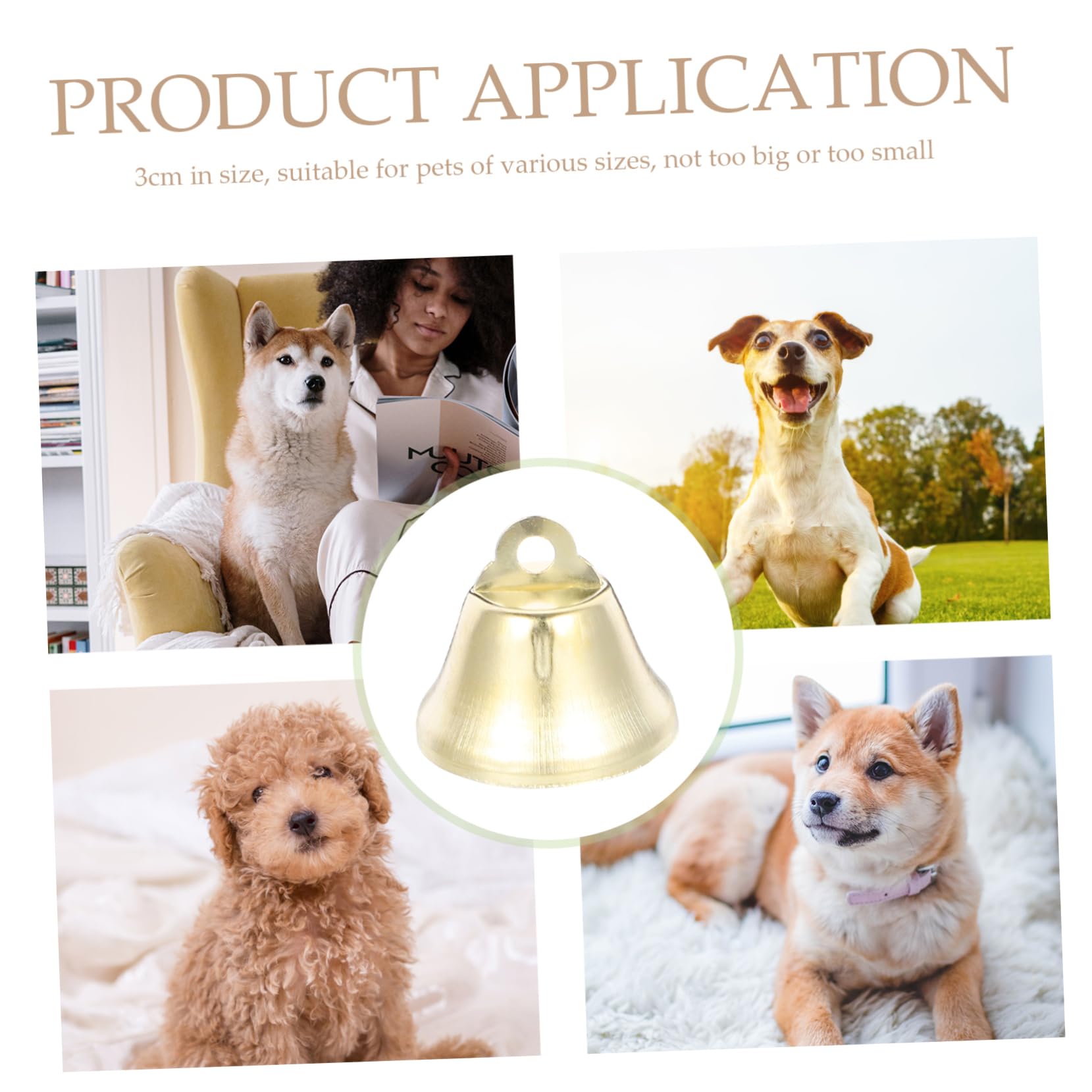 Uonlytech 100Pcs Golden Mini Jingle Bells for Crafts Pet Hanging Metal Bells for Wedding Christmas Party Decorations DIY Accessories for Wall and Door Hanging