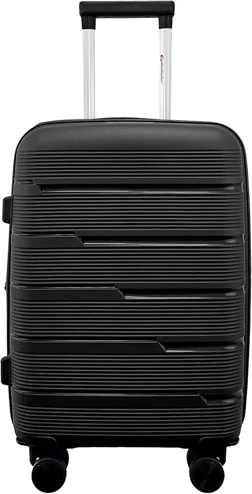 Mala de Bordo 10kg em Polipropileno com Cadeado TSA Rodas 360 Removíveis Gladiador P2 (Preto)