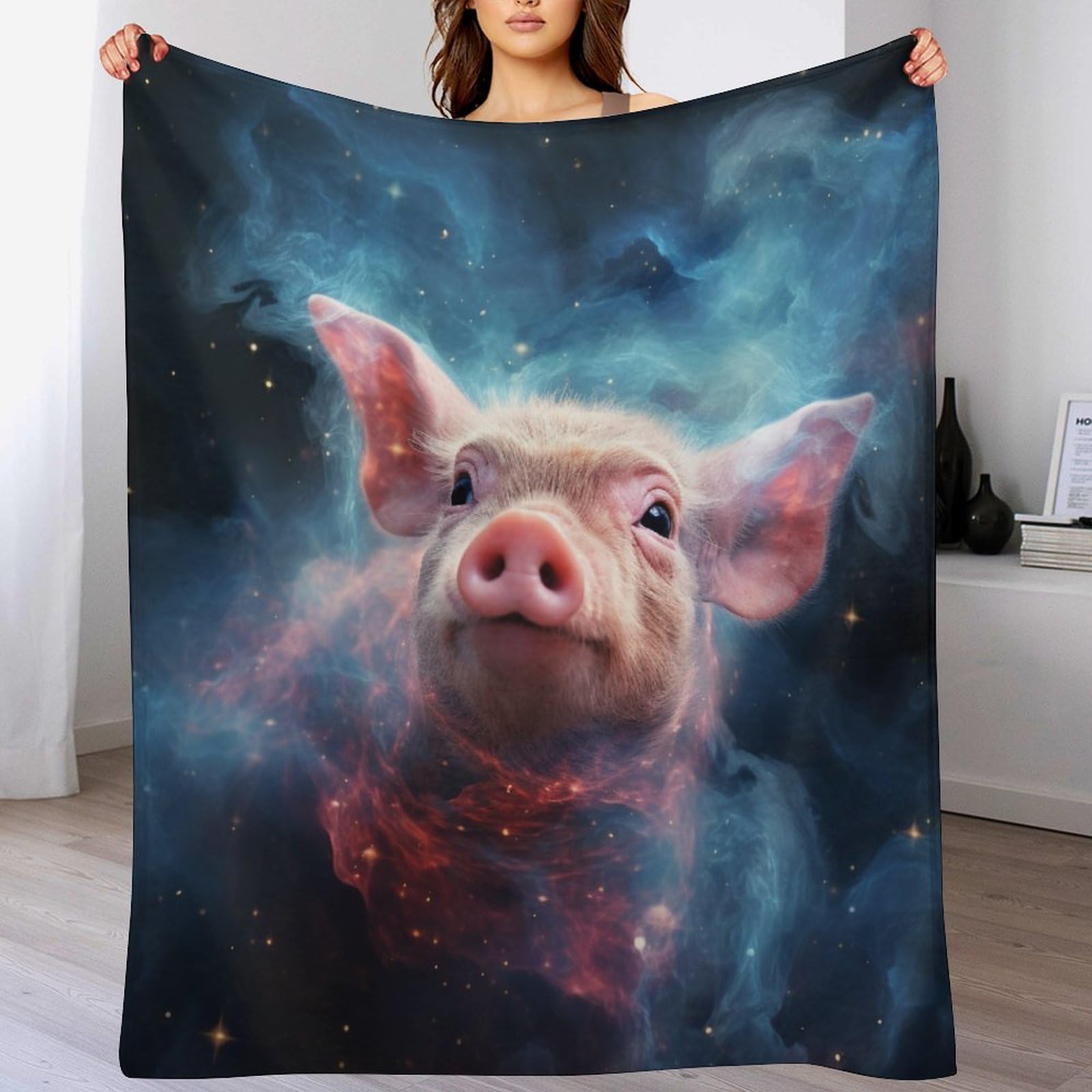 Couverture cochon anti-froid flannel | Solution canapé doux enfants