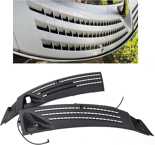 Panel de cubierta del limpiaparabrisas compatible con Ford F150 2004-2008, rejilla de ventilación delantera izquierda y derecha, 2 piezas