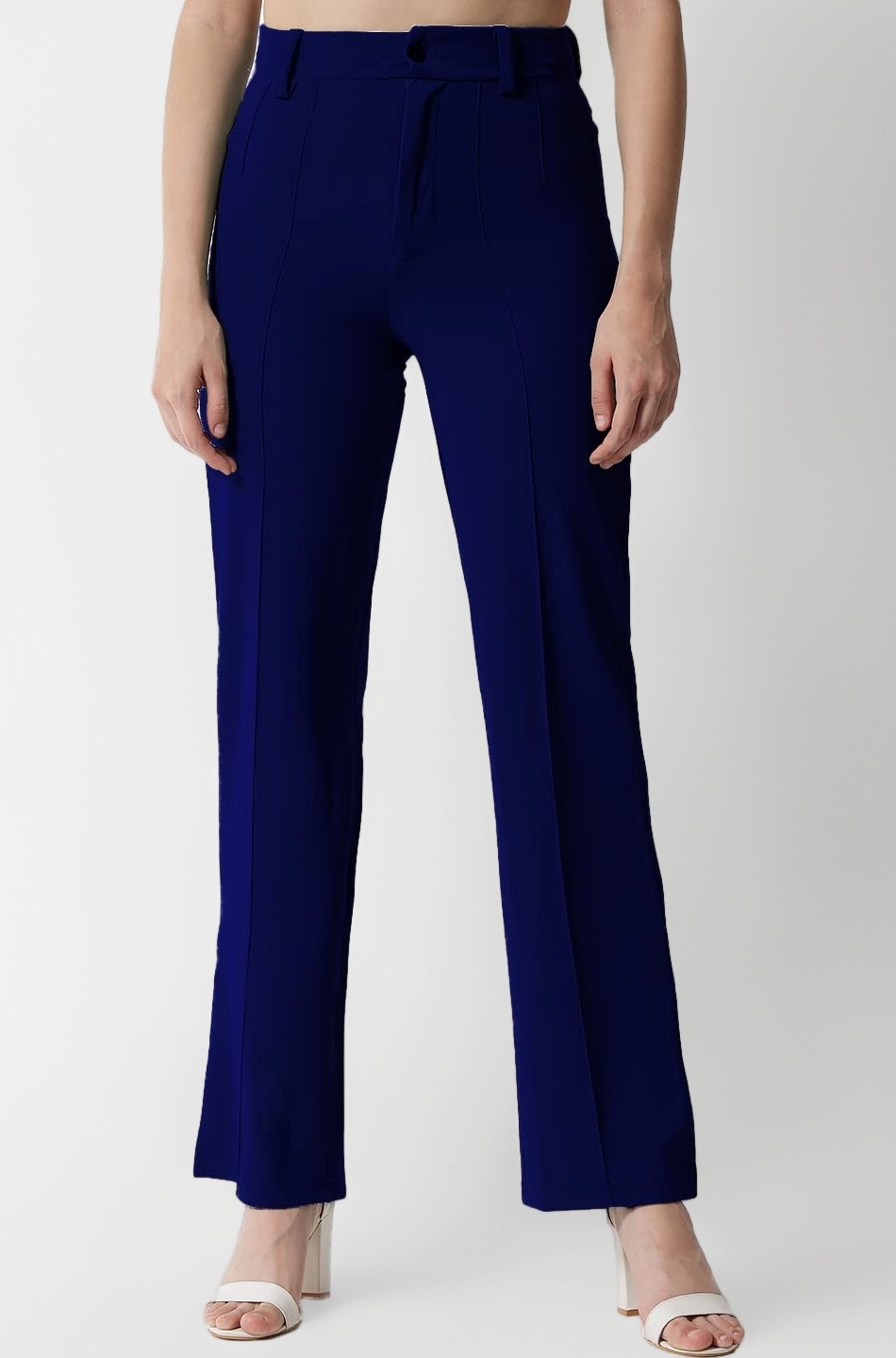KOTTY Women Polyester Blend Solid Trousers