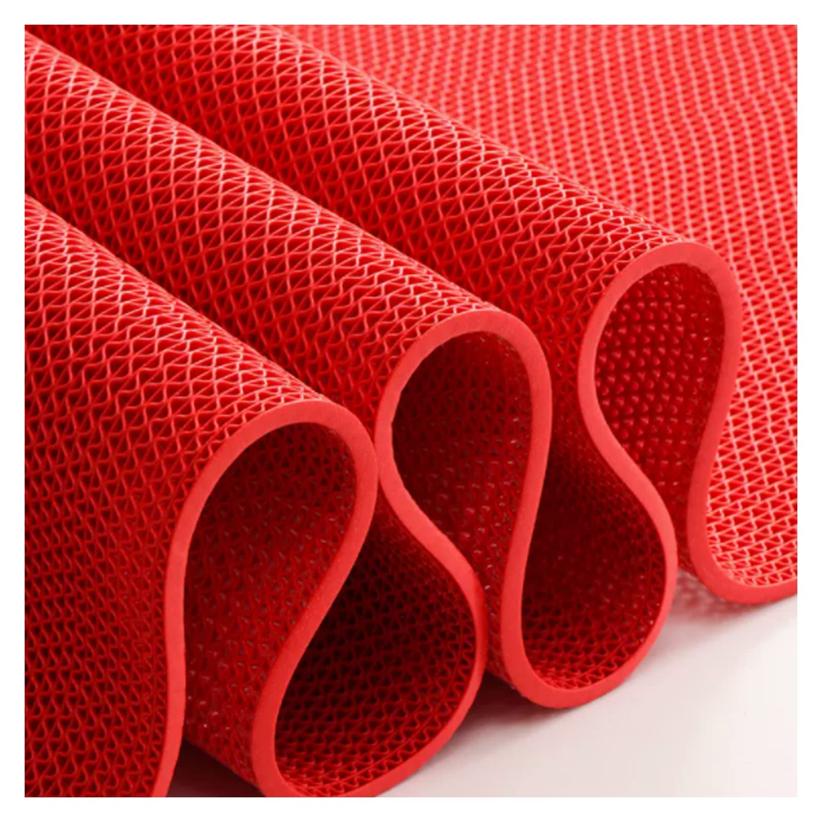 GTHTUHFD Drainage Flooring Mats Commercial Anti-Fatigue Rubber Matting 3X10 Ft Heavy Duty Non-Slip Floor Mats For Garage Pools Restaurant Bathroom Patio Outdoor Indoor Sauna Spa,G,Rojo