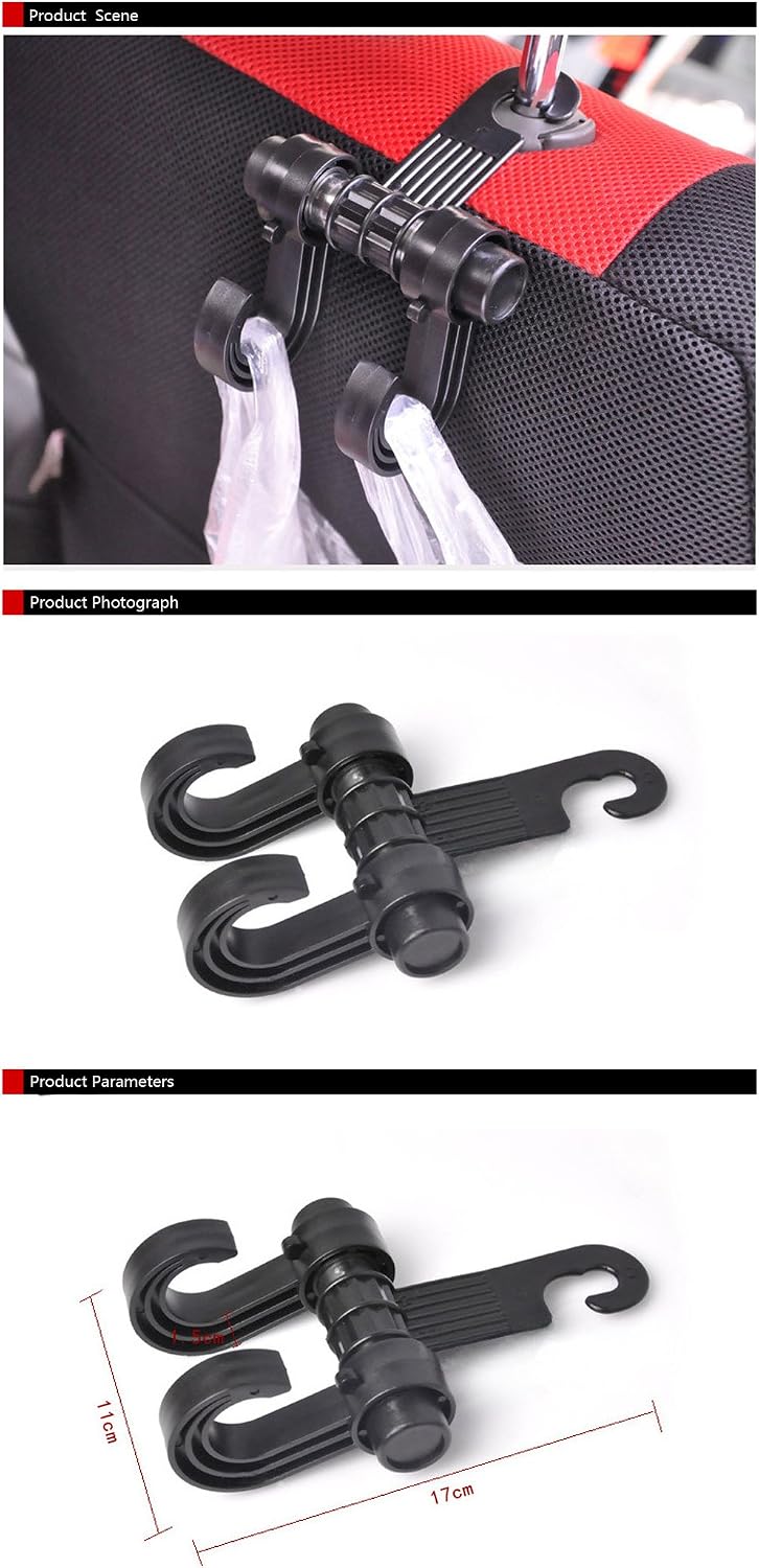 KingMas Practical Convenient Auto Car Vehicle Seat Headrest Bag Hanger Hook Holder