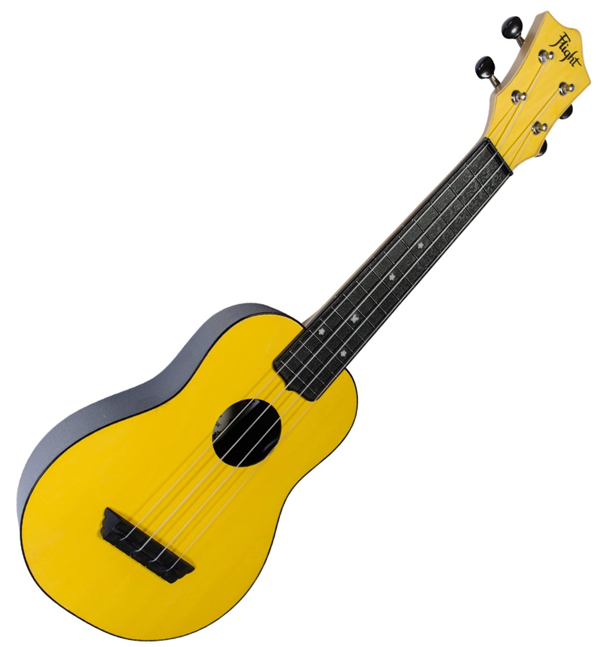 Flight, 4-String Travel Series Soprano Ukulele, Yellow (TUS-35YW)