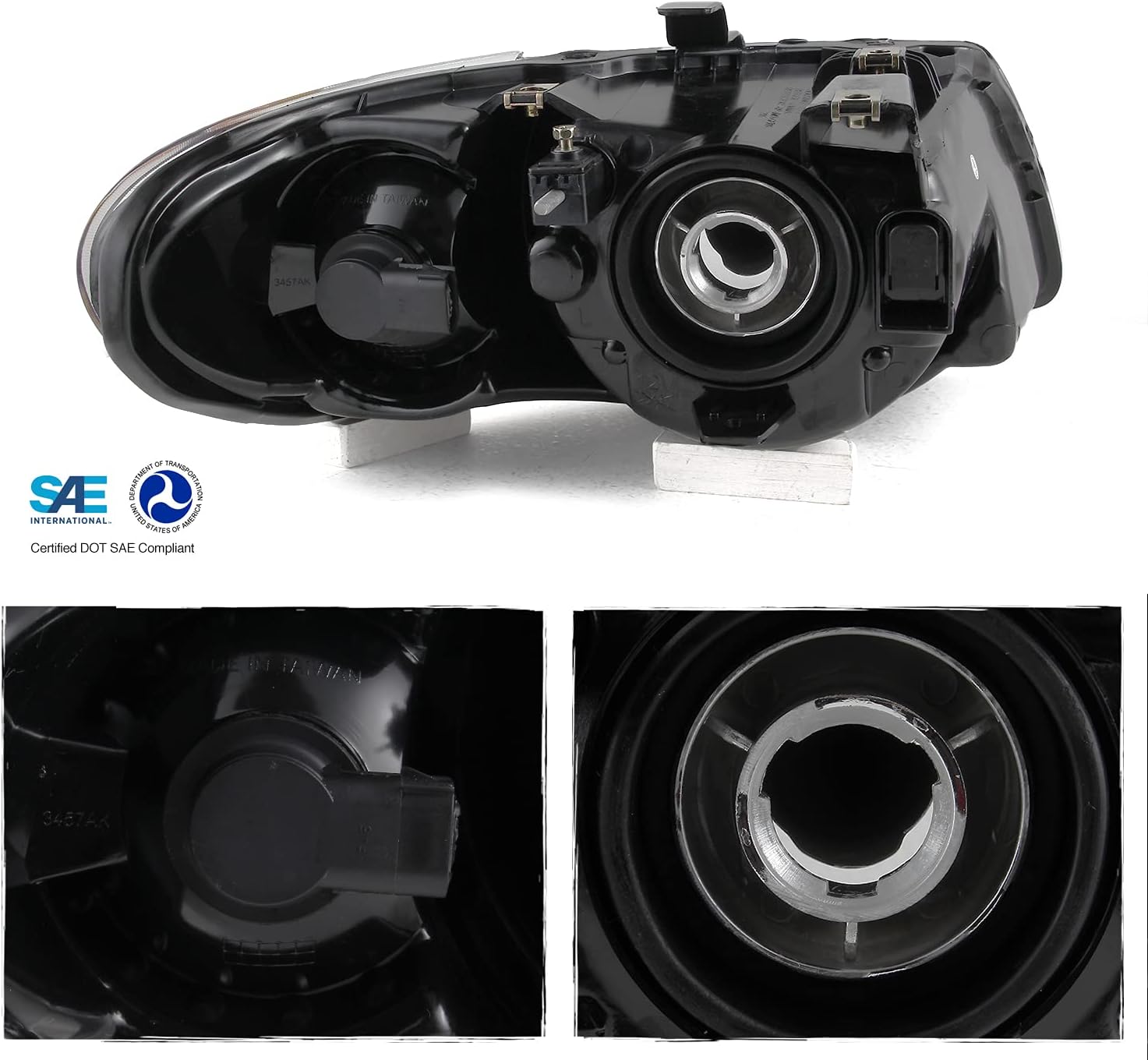AKKON - OE Style Chrome Headlights For 2005-2007 Chrysler Town & Country Driver Left Side Assembly