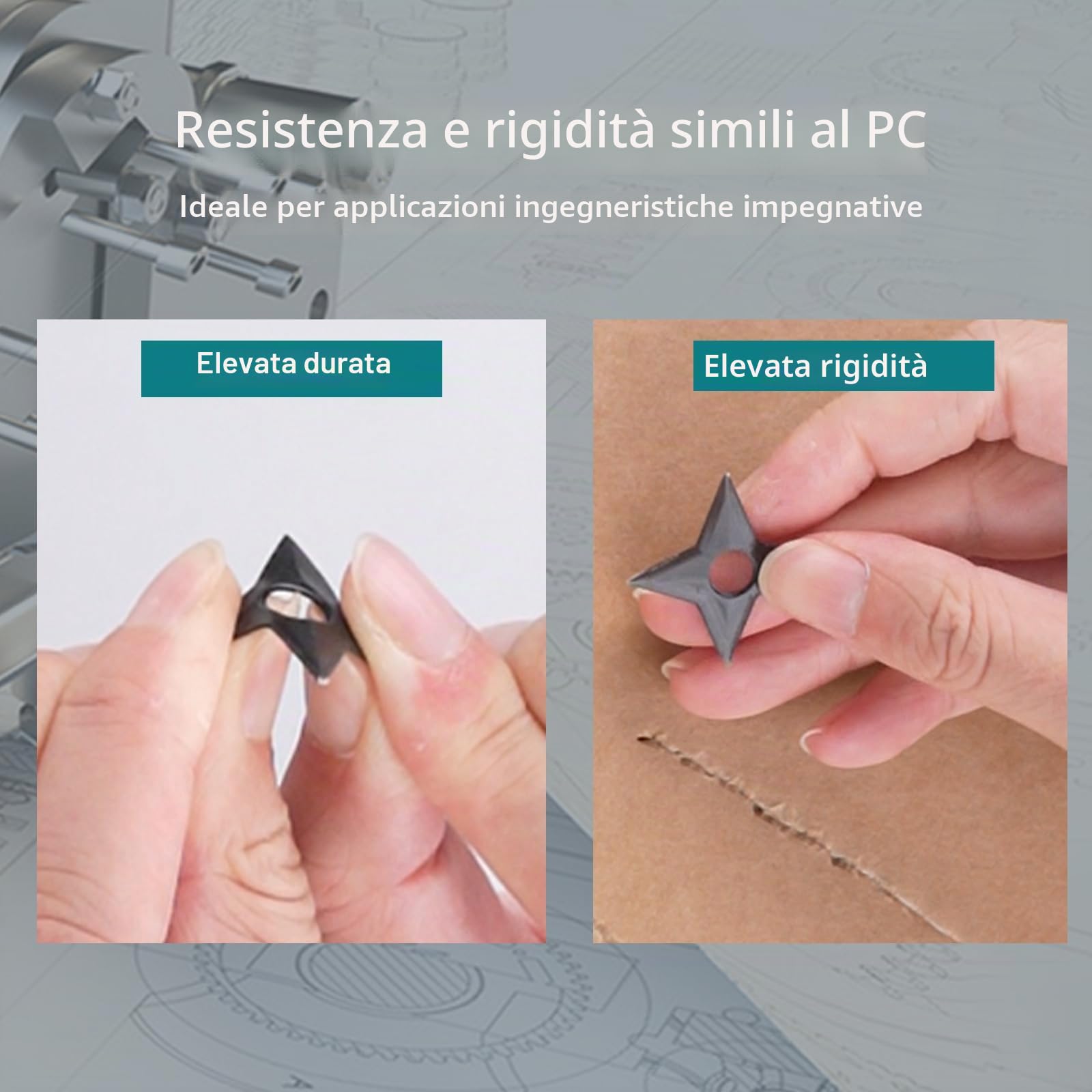 Siraya Tech Blu lava black: resina di stampa 3D di classe PC super dura | alta resistenza, alta risoluzione, stampa funzionale, resina di stampa ingegneristica per stampanti LCD/DLP (1 kg)