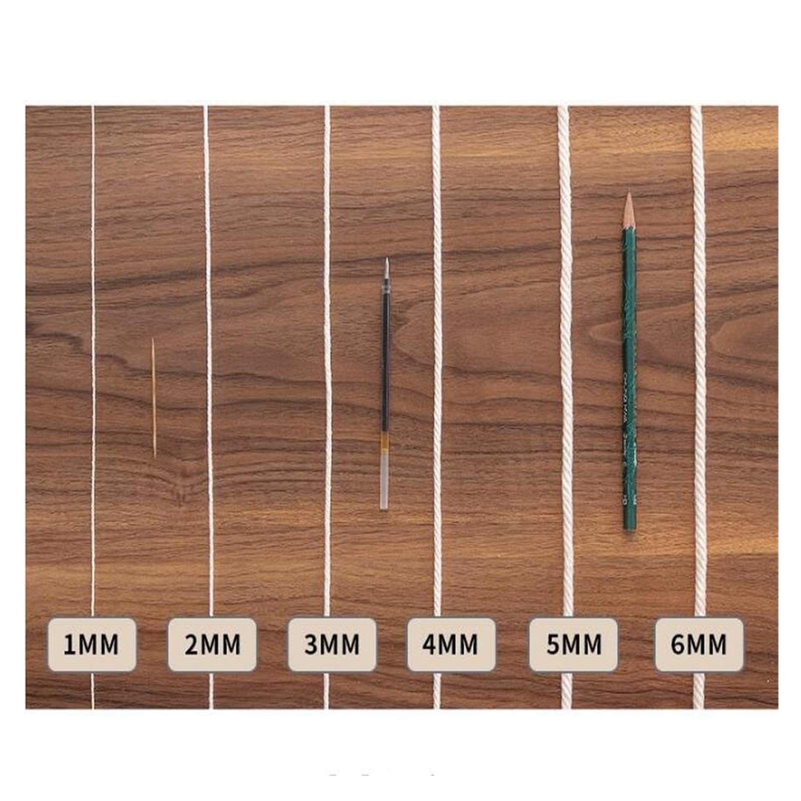 3mm 4mm 5 mm 6 mm Macrame Cuerda Cuerda torcida Cuerda de algodón para Cuerda Beige Hecha a Mano Regalo de Accesorios para la Boda del hogar Cuerda de Yute (Color : 5mm 90M)