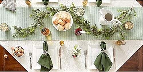 Miniatura 6 de DII Holiday Sparkle Sprigs Collection - Colección de decoración de cocina y mesa, mantel, 60x120 pulgadas, vegetación navideña
