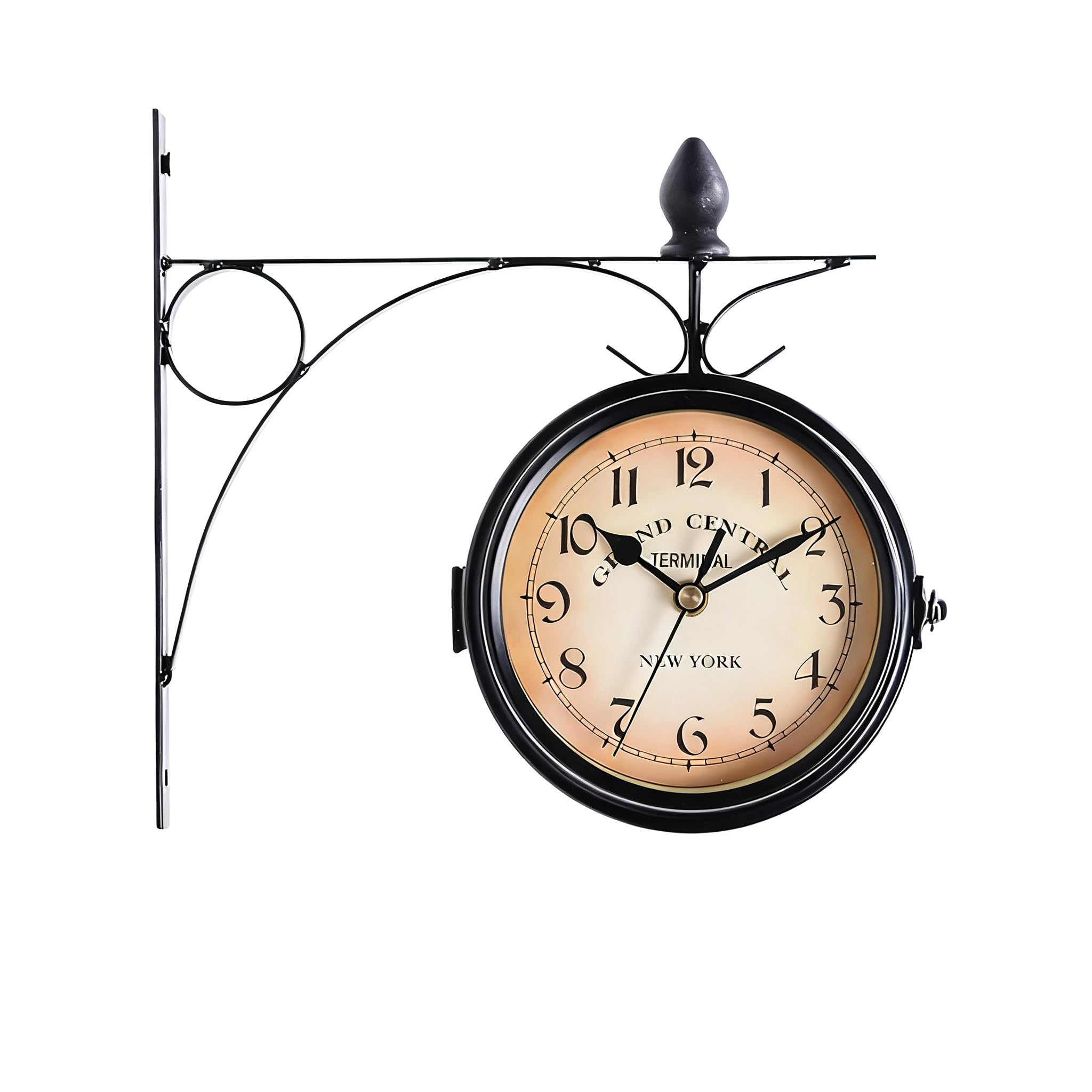 Orologio da Esterno a Doppia Faccia, Orologio Vintage,Tromba Nera