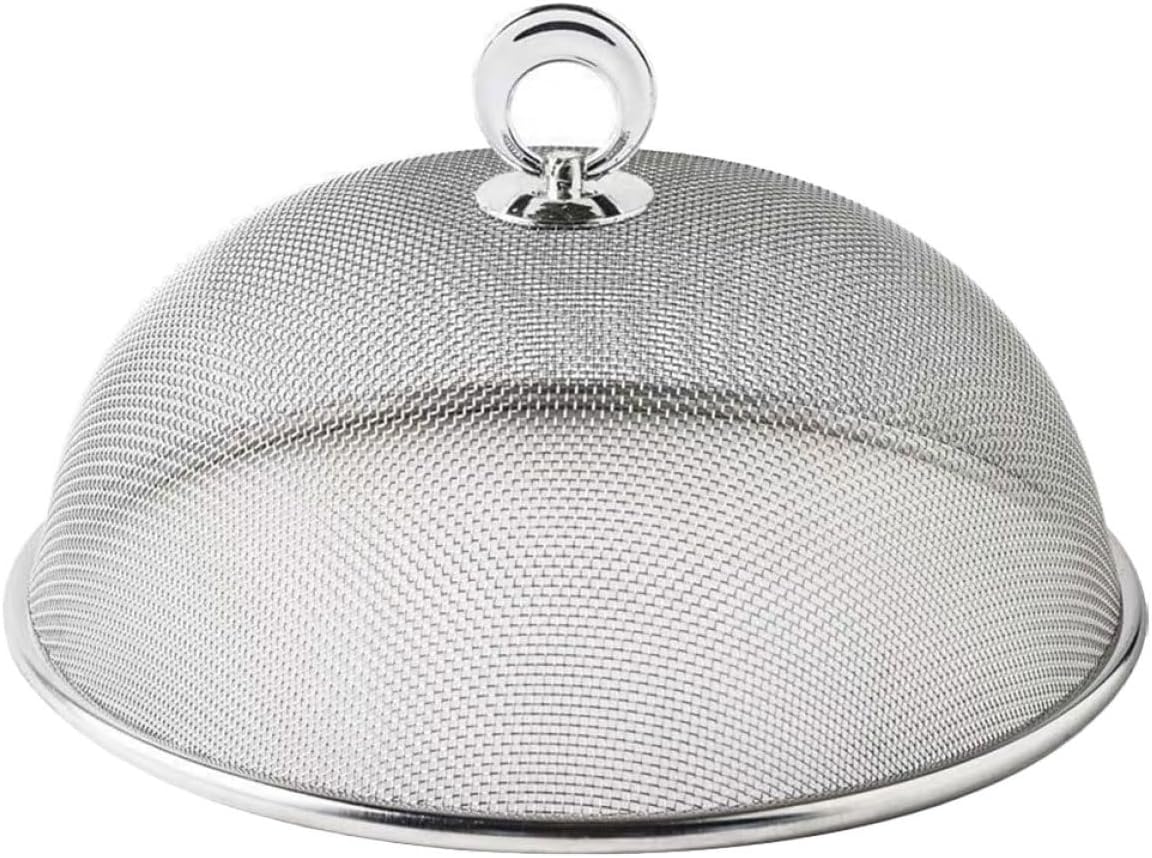 Stainless Steel Food Cover Mesh Tent 35cm Diameter Dome Food Protector for Kitchen Dining Table Dust and Outdoor Picnic Use