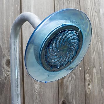 Speakman S-4000-E15 Reaction Fixed Low-Flow Shower Head for Stylish Bathroom Dcor, 1.5 GPM, Clear Dusk Blue