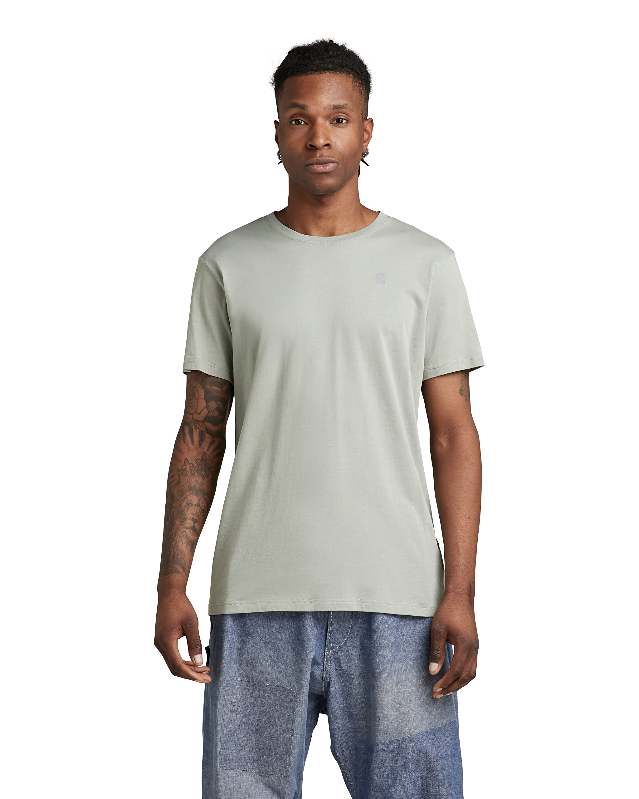G-STAR Herren Base T-Shirt, Blau (Iceberg Green D16411-336-C959), XL