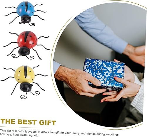 Miniatura 6 de 3 piezas de mariquita artificial, mariquita simulada, mariquita, jardín, mariquita, mariquita, pared, mariquita, al aire libre, arte de pared de